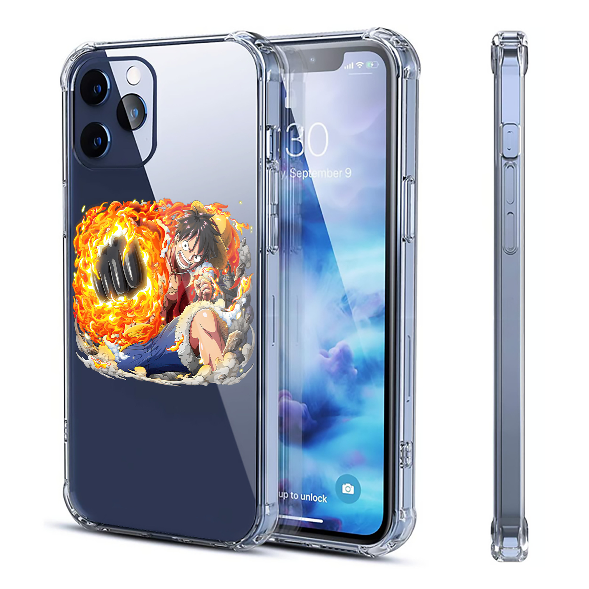 （画像用） ワンピース モンキー・D・ルフィ ONE PIECE Monkey D. Luffy 【iPhone 12シリーズ対応】透明スマホケース（クリアソフトケース）